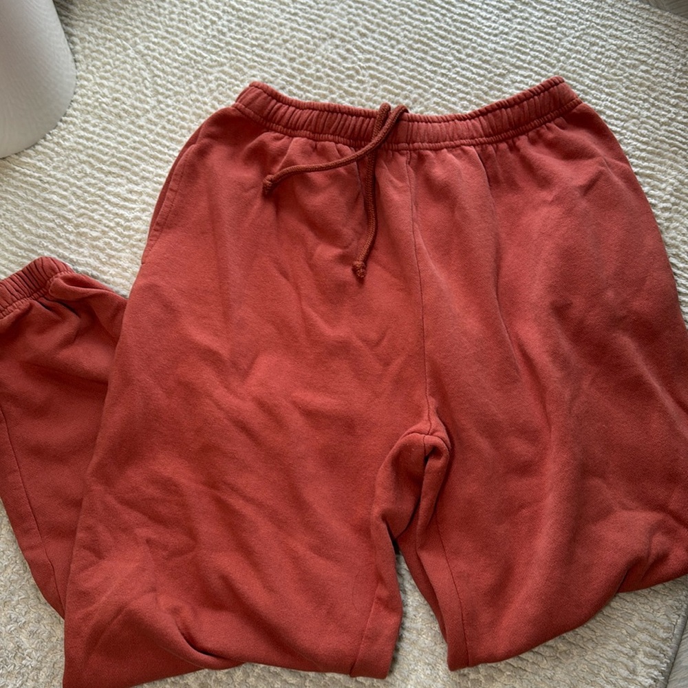 Burnt orange sweatpants size medium
